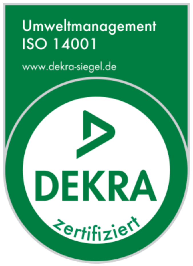 Dekra-Siegel Umweltmanagement ISO 14001 